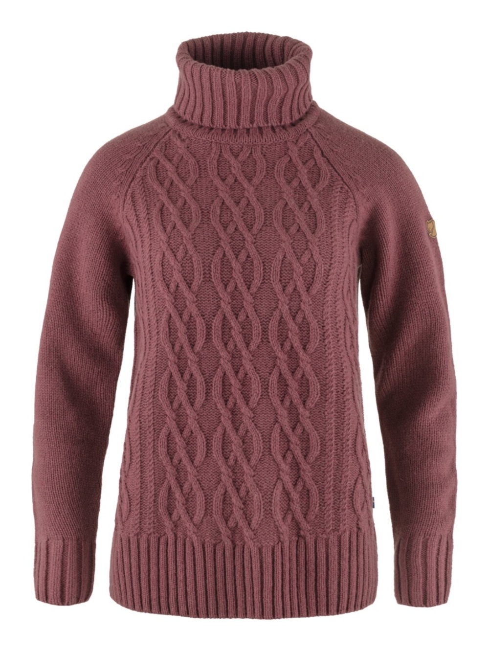 Fjällräven Övik Cable Knit Roller Turtle Neck Sweater, Mesa Purple, Women’s M